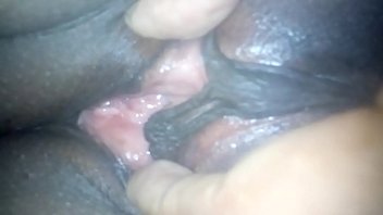 Estonian chick showed her perfectly shaved cunt and pink slit in close-up