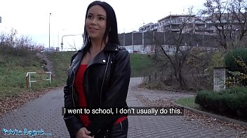 Romanian woman with big boobs hotly fucks with a pickup man for money